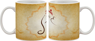

Artifa Lord Ganesha Porcelain, Ceramic Mug(350 ml), Multicolor