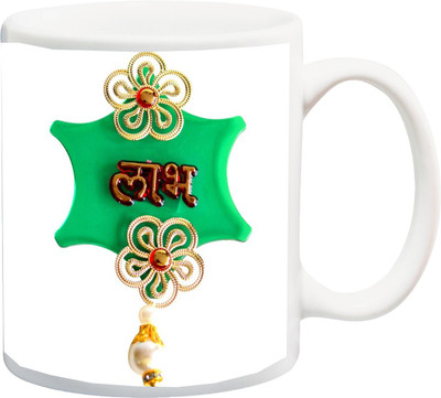 

ME&YOU Shubh Labh Deepwali Greetings;Gift for Diwali Ceramic Mug(325 ml), Multicolor