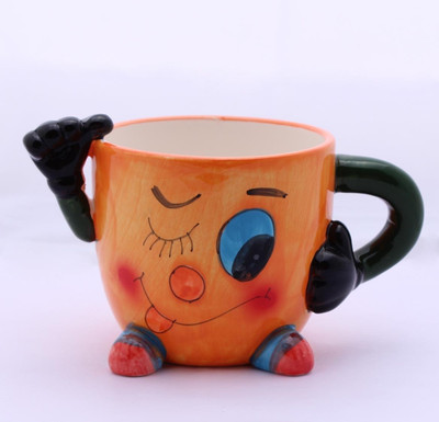 

Aarzool Love Ceramic Mug, Black;orange