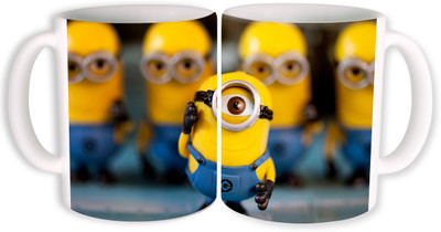 

PhotogiftsIndia minions Ceramic Mug(350 ml, Pack of 2), Multicolor