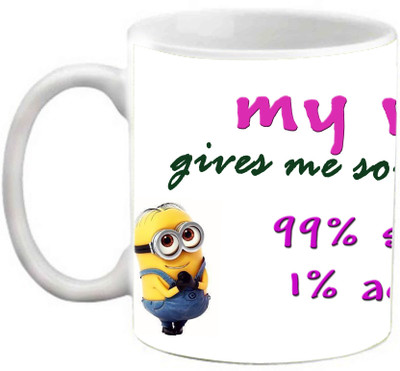 

EFW My Wife Gives Me Sound Advice Printed Coffee Ceramic Mug(325 ml)