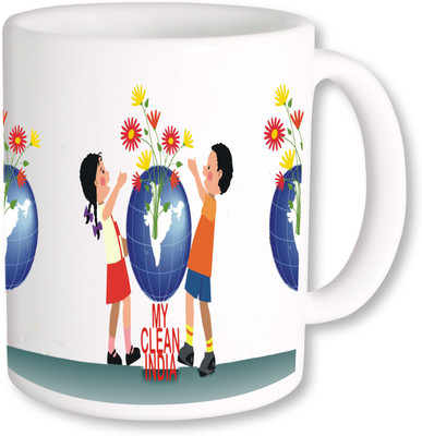 

PhotogiftsIndia my india clean india coffee mug Ceramic Mug(325 ml), Multicolor