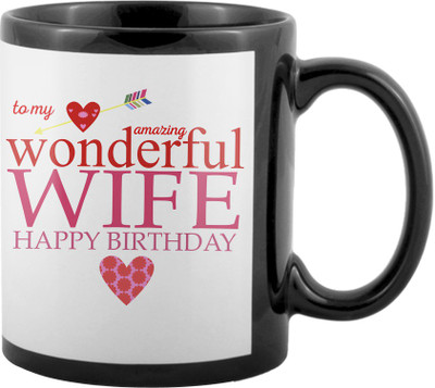 

SKY TRENDS World's Best Gifts For Valentine Girlfriend Boyfriend Friend Husband Wife Anniversary & Birthday Design Code 002 Ceramic Mug(325 ml), Black