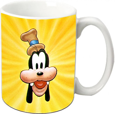 

Maison N Mode yellow Cartoon Coffee Ceramic Mug(330 ml), Multicolor