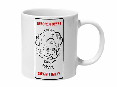 Mooch Wale Before 6 Beers After 6 Beers Ceramic Coffee Mug 325 ml Mooch Wale Mugs