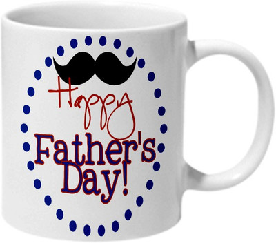 

Mooch Wale Happy Fathers Day Ceramic Mug(325 ml), Multicolor