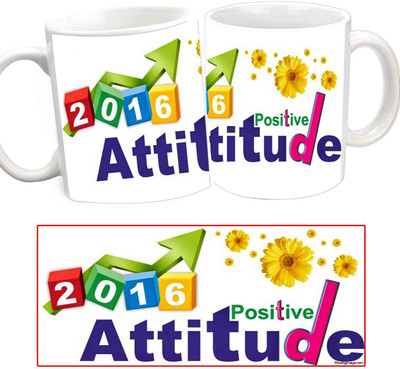 Raj Laxmi Attitude qoute new eve cup Ceramic Mug(350 ml)