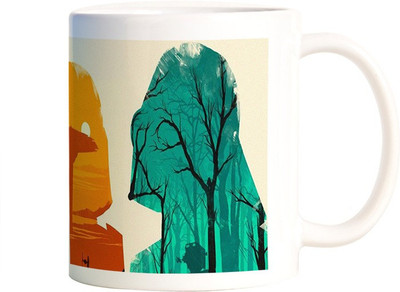 Rangeele Inkers Star Wars Episodes Art Ceramic Mug(300 ml), Multicolor