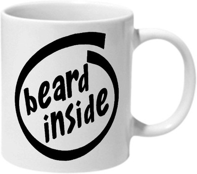 

Mooch Wale Beard Inside Ceramic Mug(325 ml), Multicolor