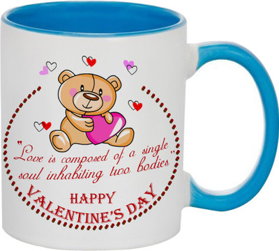 

SKY TRENDS Beautiful Special and Best Happy Valentine Gifts for Boyfriend Girlfriend Fiance Wife Husband Friends Birthday Anniversary058 Ceramic Mug(325 ml), Blue