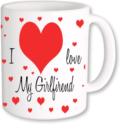 

PhotogiftsIndia I Love My Girlfriend Ceramic Mug(325 ml), Multicolor