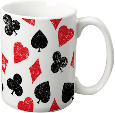 

Maison N Mode Playing Card Icon Coffee Ceramic Mug(330 ml), Multicolor