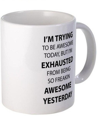 

Exoctic Silver Quoteds ooooo107 Ceramic Mug(300 ml), Multicolor