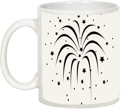 

AllUPrints Gifts For Diwali - We Wish You Very Happy Deepawali Ceramic Mug(325 ml), White