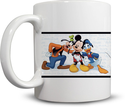 

Ackme Design cartoon characters, mickey mouse & minnie Ceramic Mug(325 ml), Multicolor
