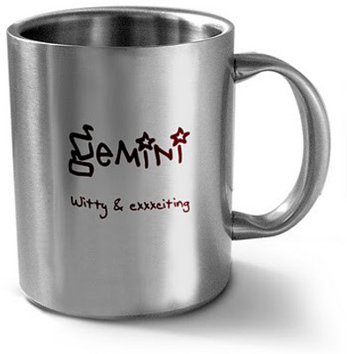 10% OFF on Hot Muggs Gemini - Personality Sunsign Stainless Steel Mug(350 ml) 10% OFF on Hot Muggs Gemini - Personality Sunsign Stainless Steel Mug(350 ml)