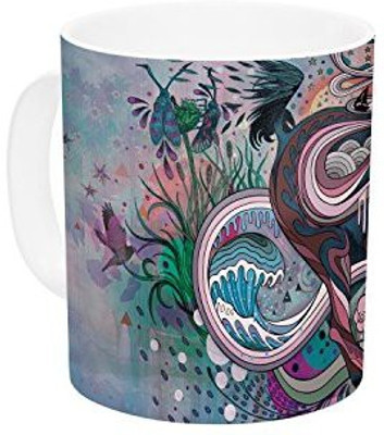 

Kess InHouse InHouse Mat Miller Poetry in Motion Ceramic Coffee, 11 oz, Multicolor Ceramic Mug(60 ml)