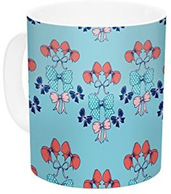 

Kess InHouse InHouse Anneline Sophia Bows Ceramic Coffee, 11 oz, Multicolor Ceramic Mug(60 ml)