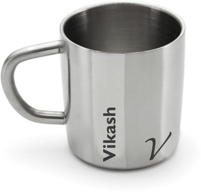 Hot Muggs Me Classic - Vikash Stainless Steel Mug(200 ml)