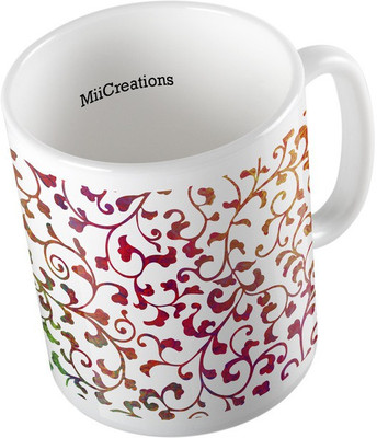 

MiiCreations Printed Design Ceramic Mug(325 ml), Multicolor