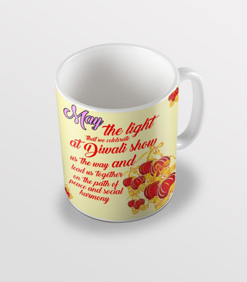 

SKY TRENDS sky trends # D040 diwali gift set Ceramic Mug(325 ml), White