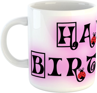 

Deeher Gifts Happy Birthday design5 Ceramic Mug(330 ml), Multicolor