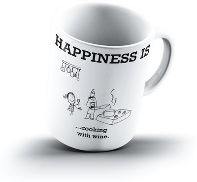 

Ucard Happiness Is1805 Bone China, Ceramic, Porcelain Mug(325 ml)