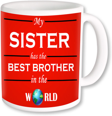

PhotogiftsIndia World Best Brother 3 Ceramic Mug(325 ml), Multicolor
