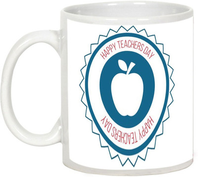 

AllUPrints Special Teachers Day Ceramic Mug(325 ml), White