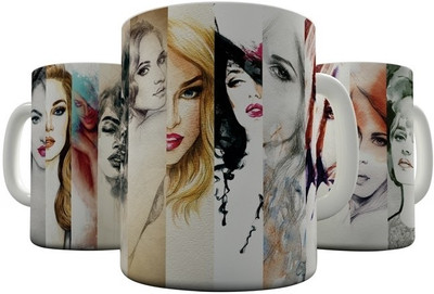 

Shaildha WD15 Ceramic Mug(350 ml), Multicolor