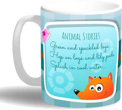 

PRINT OPERA Animal Stories Ceramic Mug(330 ml), Multicolor
