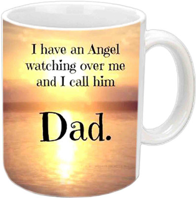 

Raj Laxmi Beautiful Sunrise Design Fathers Day Wishes White Ceramic Mug(350 ml)