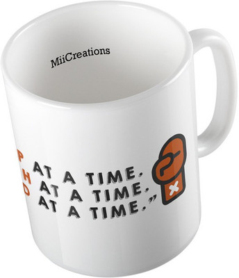

MiiCreations Printed One Step At A Time. One Punch At A Time. One Round At a Time Ceramic Mug(325 ml), Multicolor