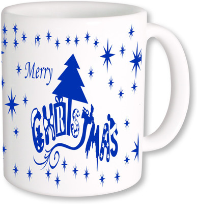 

PhotogiftsIndia Merry Christmas In Blue Ceramic Mug(325 ml), Multicolor