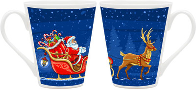 

Homesogood Royal Christmas Stag Ceramic Mug(355 ml, Pack of 2)