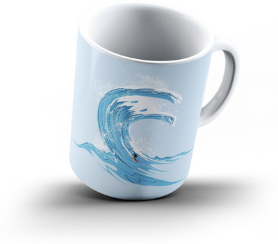 

Ucard Scary Wave332 Bone China, Ceramic, Porcelain Mug(325 ml), Multicolor