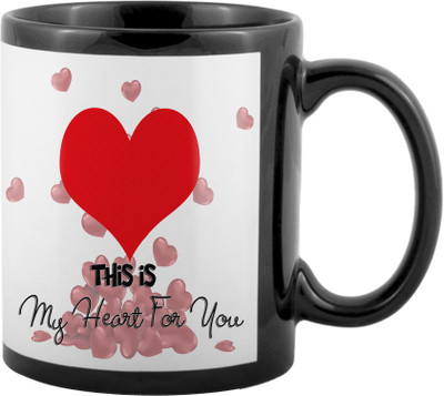 

SKY TRENDS Valentine Gifts For Special Girlfriend,Boyfriend,Wife,Husband,design 220 Ceramic Mug(325 ml), Black