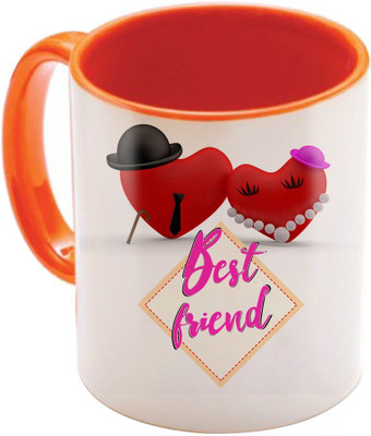 

SKY TRENDS Wonderful & Best Valentine Orange Gift For GirlFriend,Boyfriend,Husband,Wife,Friend Design Cod 041 Ceramic Mug(325 ml)