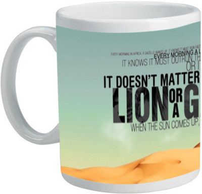

Shopmillions Lion or Gazelle Ceramic Mug(350 ml)