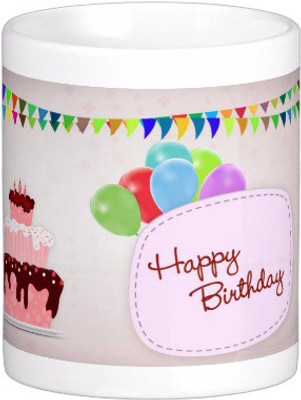 

Exoctic Silver Happy Birthday To You : B'day 021 Ceramic Mug(300 ml), Multicolor