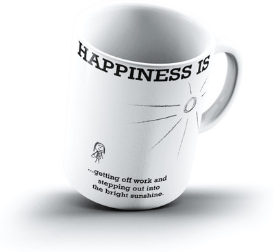 

Ucard Happiness Is2052 Bone China, Ceramic, Porcelain Mug(325 ml)