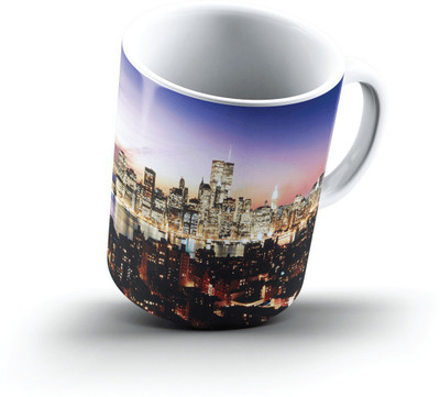 

Ucard Lower Manhattan As Seen Over Brooklyn Heights New York2451 Bone China, Ceramic, Porcelain Mug(325 ml), Multicolor