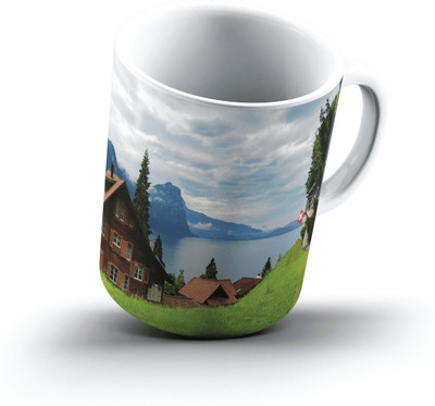 

Ucard Landscape2903023 Bone China, Ceramic, Porcelain Mug(325 ml), Multicolor