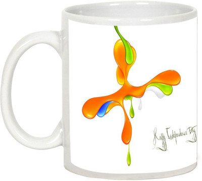 

AllUPrints Have An Scintillating Independence Day Ceramic Mug(325 ml), White