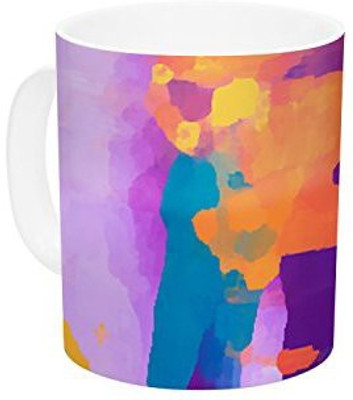 

Kess InHouse InHouse Oriana Cordero Vespa II Pink Purple Ceramic Coffee, 11 oz, Multicolor Ceramic Mug(60 ml)