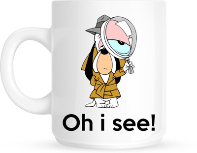 

HuppmeGift I See White Ceramic Mug(350 ml)
