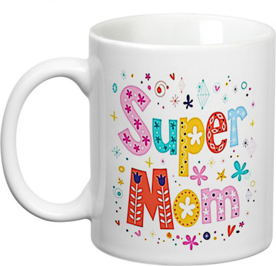 

Prithish The Super Mom Design Ceramic Mug(330 ml), Multicolor