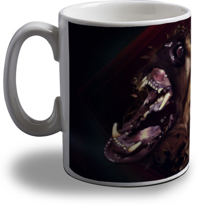 

Artifa Wolf Artistic Design Porcelain, Ceramic Mug(350 ml), Multicolor