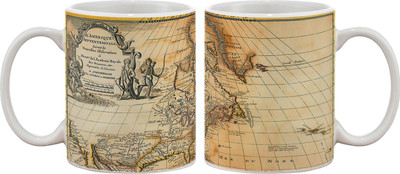 

Artifa Old Map Porcelain, Ceramic Mug(350 ml), Multicolor