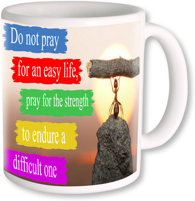 

PhotogiftsIndia Life is Easy Ceramic Mug(325 ml), Multicolor